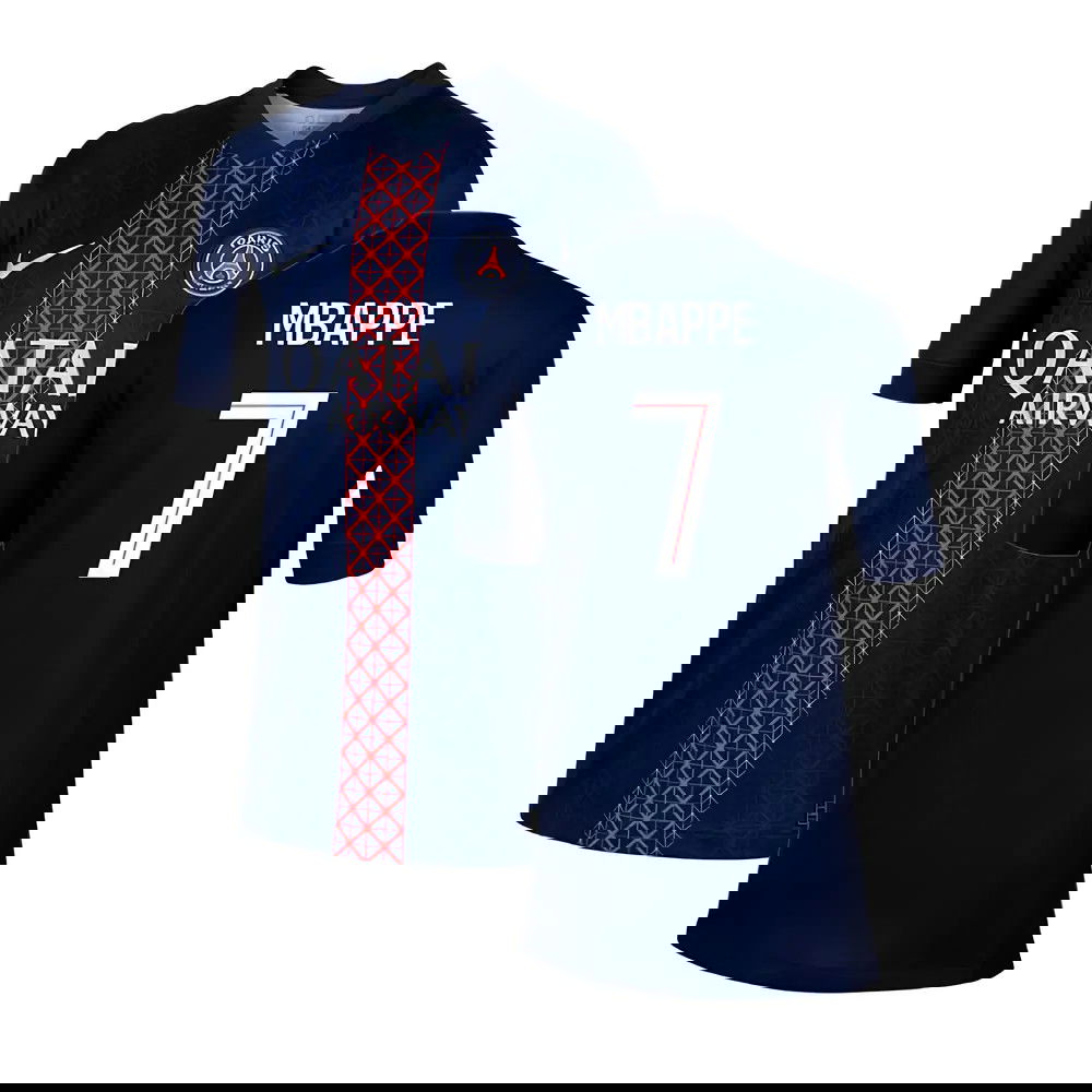 2025-2026 PSG Paris Saint Germain Home Shirt (Kids) (Mbappe 7)
