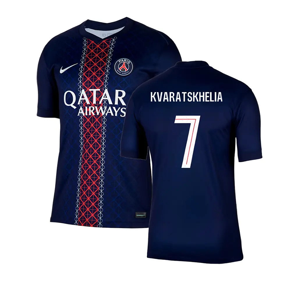 2025-2026 PSG Paris Saint Germain Home Shirt (Kvaratskhelia 7)