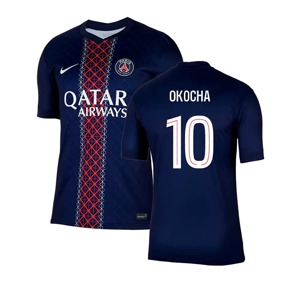 2025-2026 PSG Paris Saint Germain Home Shirt (Okocha 10)