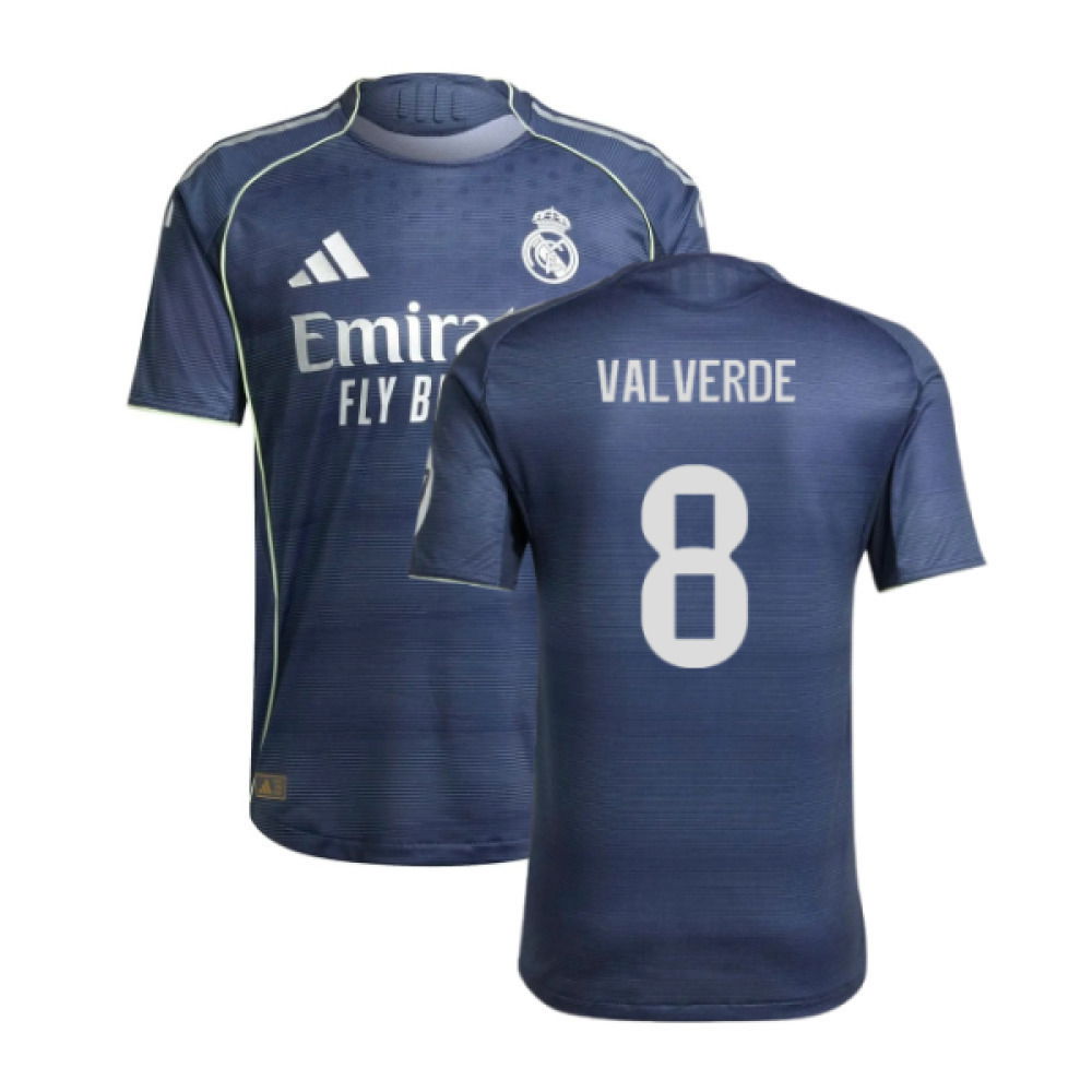 2025-2026 Real Madrid Authentic Away Shirt (Valverde 8)