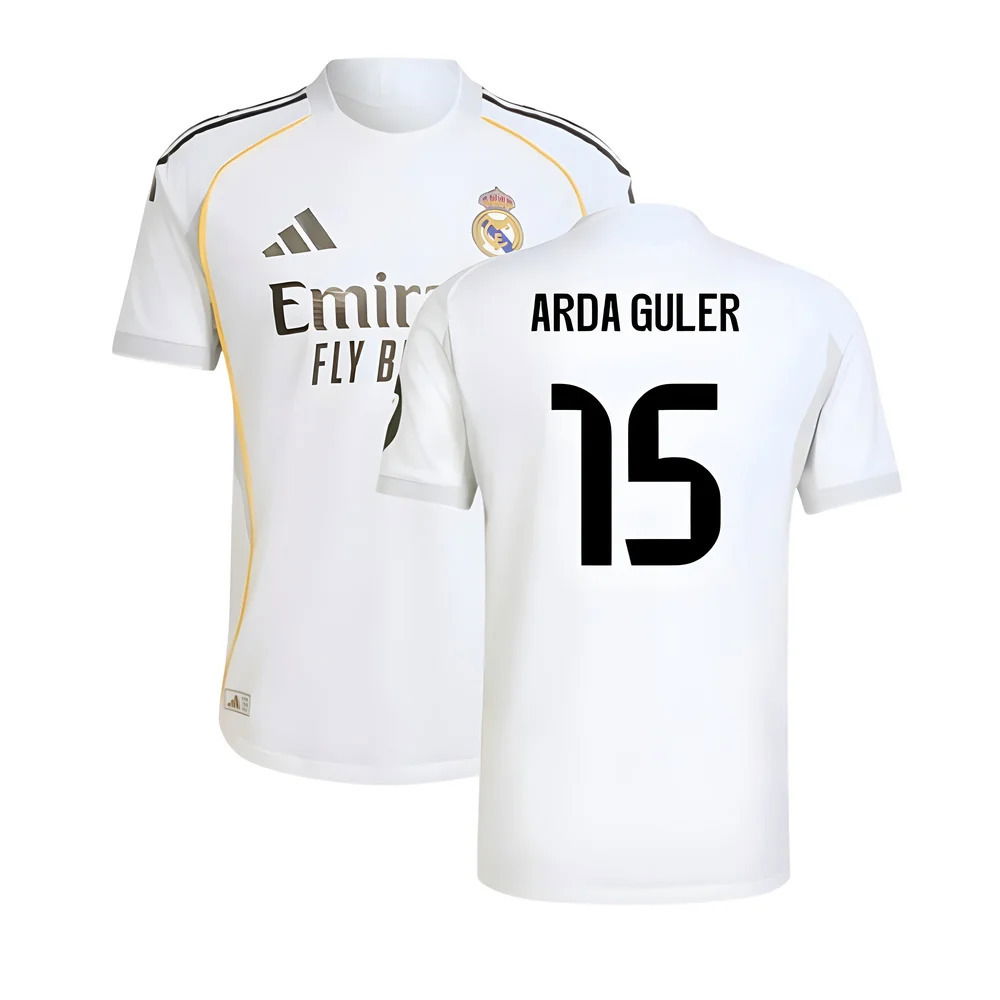 2025-2026 Real Madrid Authentic Home Shirt (Arda Guler 15)