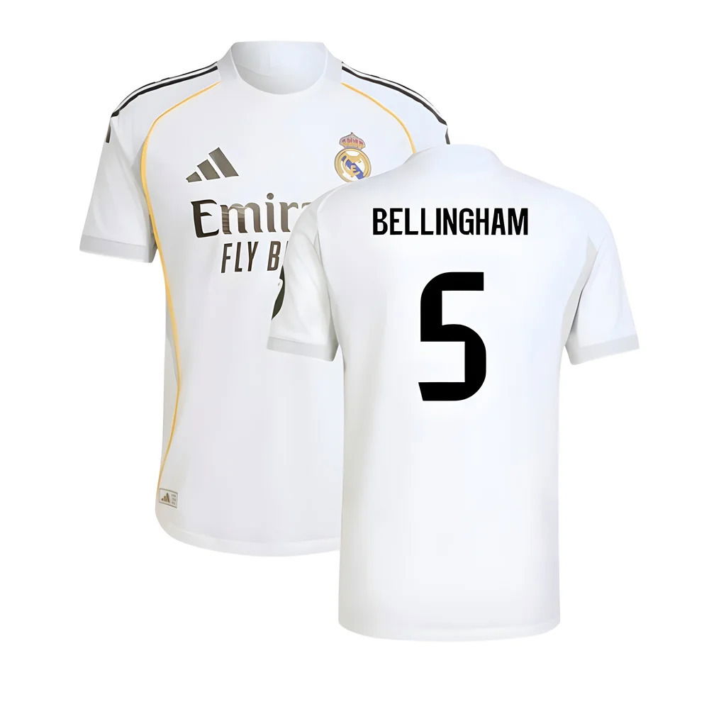 2025-2026 Real Madrid Authentic Home Shirt (Bellingham 5)