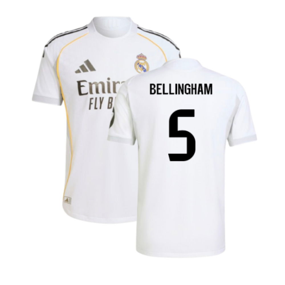 2025-2026 Real Madrid Authentic Home Shirt (Bellingham 5)