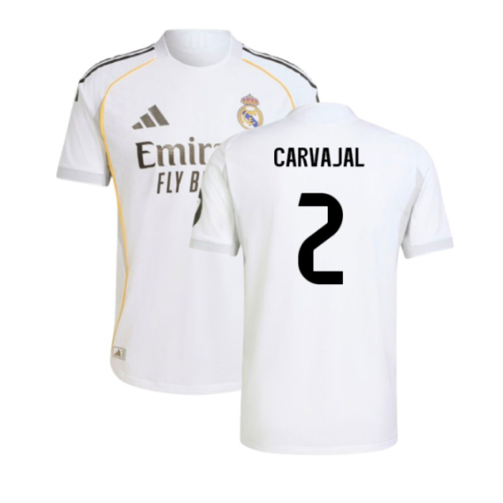 2025-2026 Real Madrid Authentic Home Shirt (Carvajal 2)
