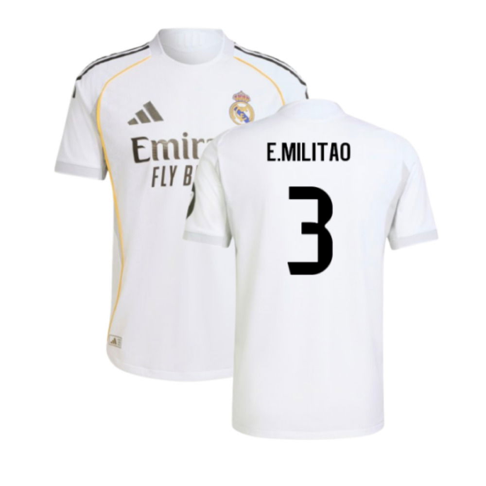 2025-2026 Real Madrid Authentic Home Shirt (E.Militao 3)