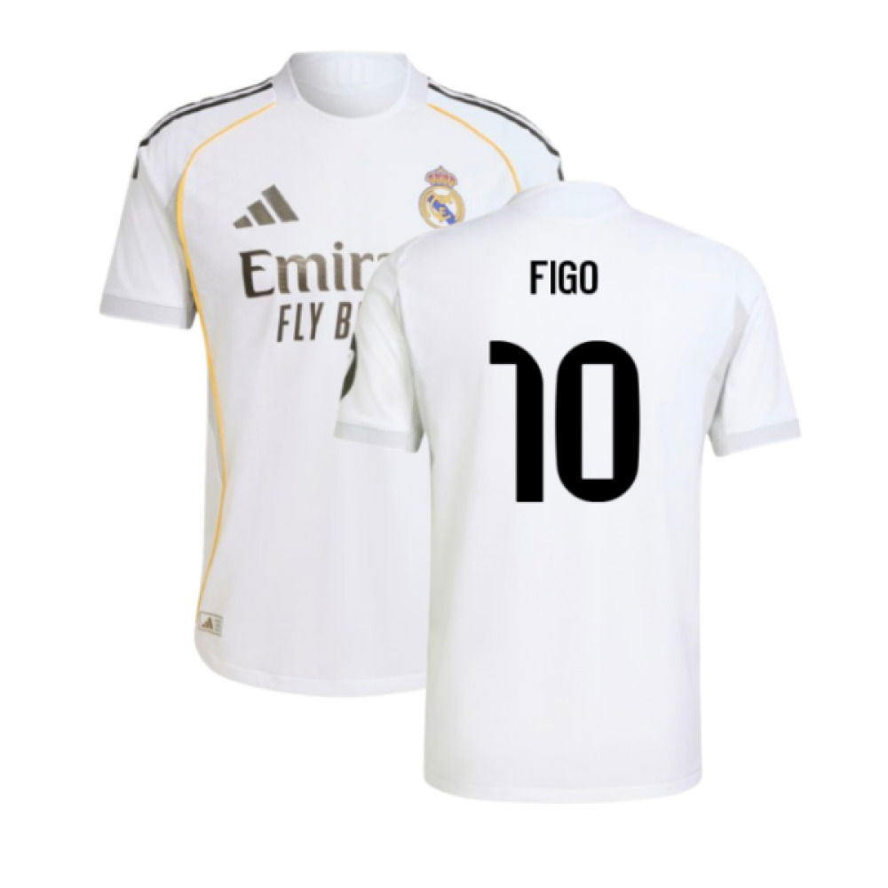 2025-2026 Real Madrid Authentic Home Shirt (Figo 10)