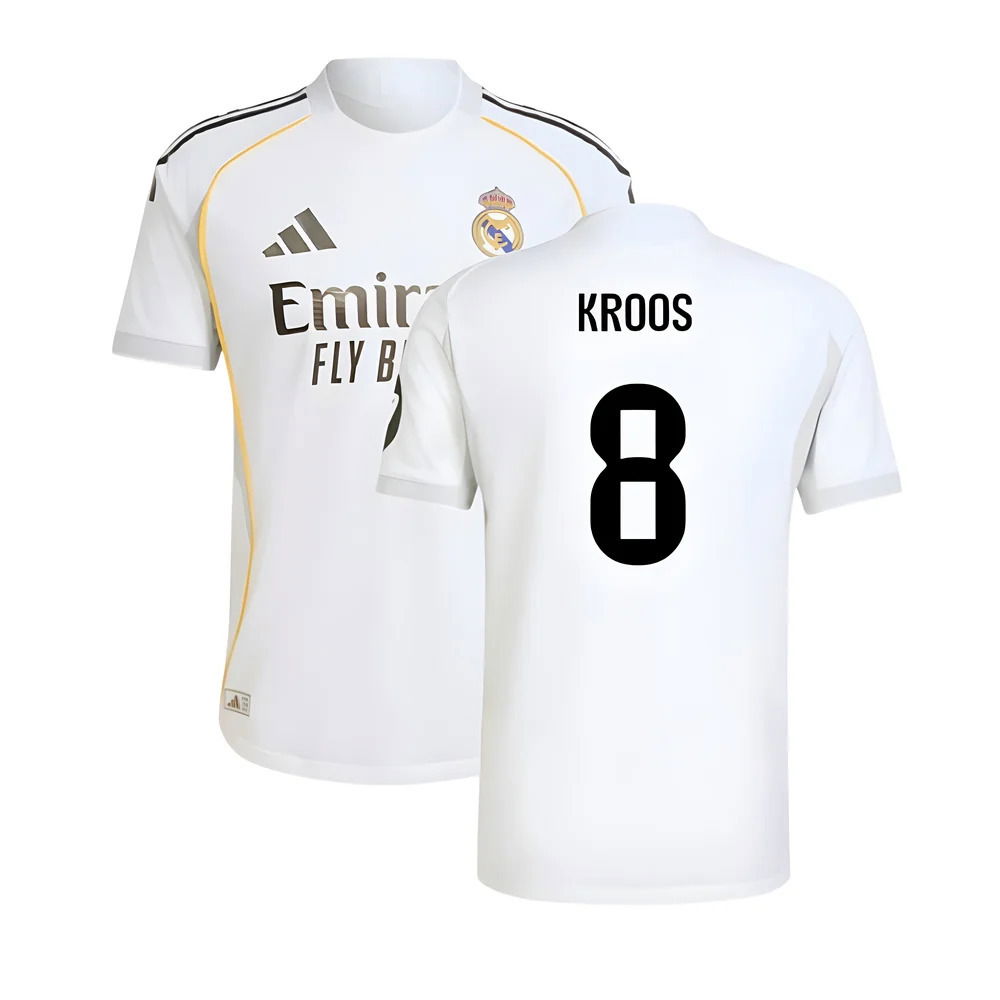 2025-2026 Real Madrid Authentic Home Shirt (Kroos 8)
