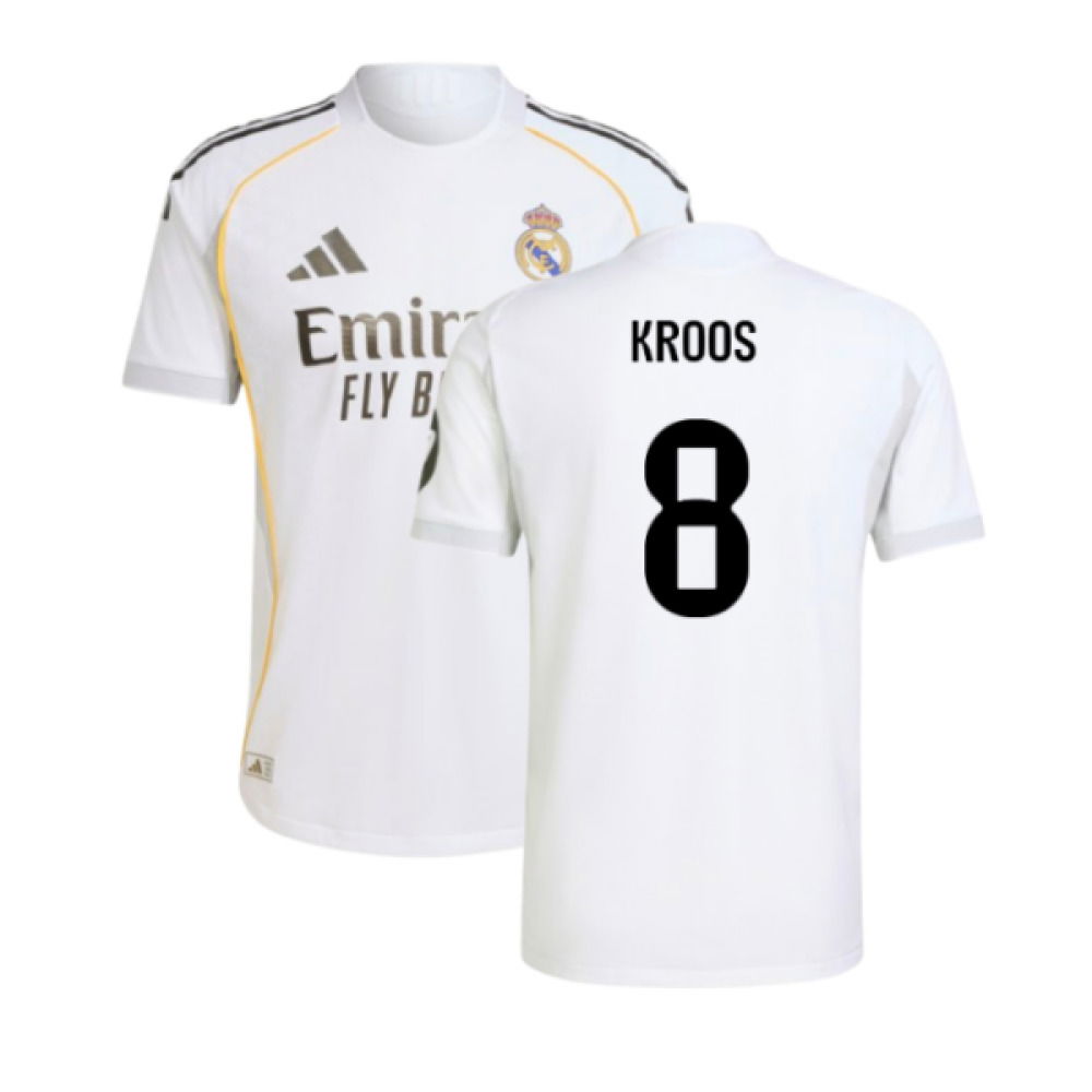2025-2026 Real Madrid Authentic Home Shirt (Kroos 8)