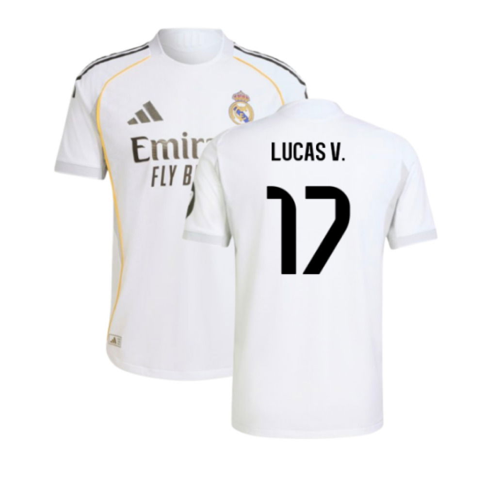 2025-2026 Real Madrid Authentic Home Shirt (Lucas V. 17)