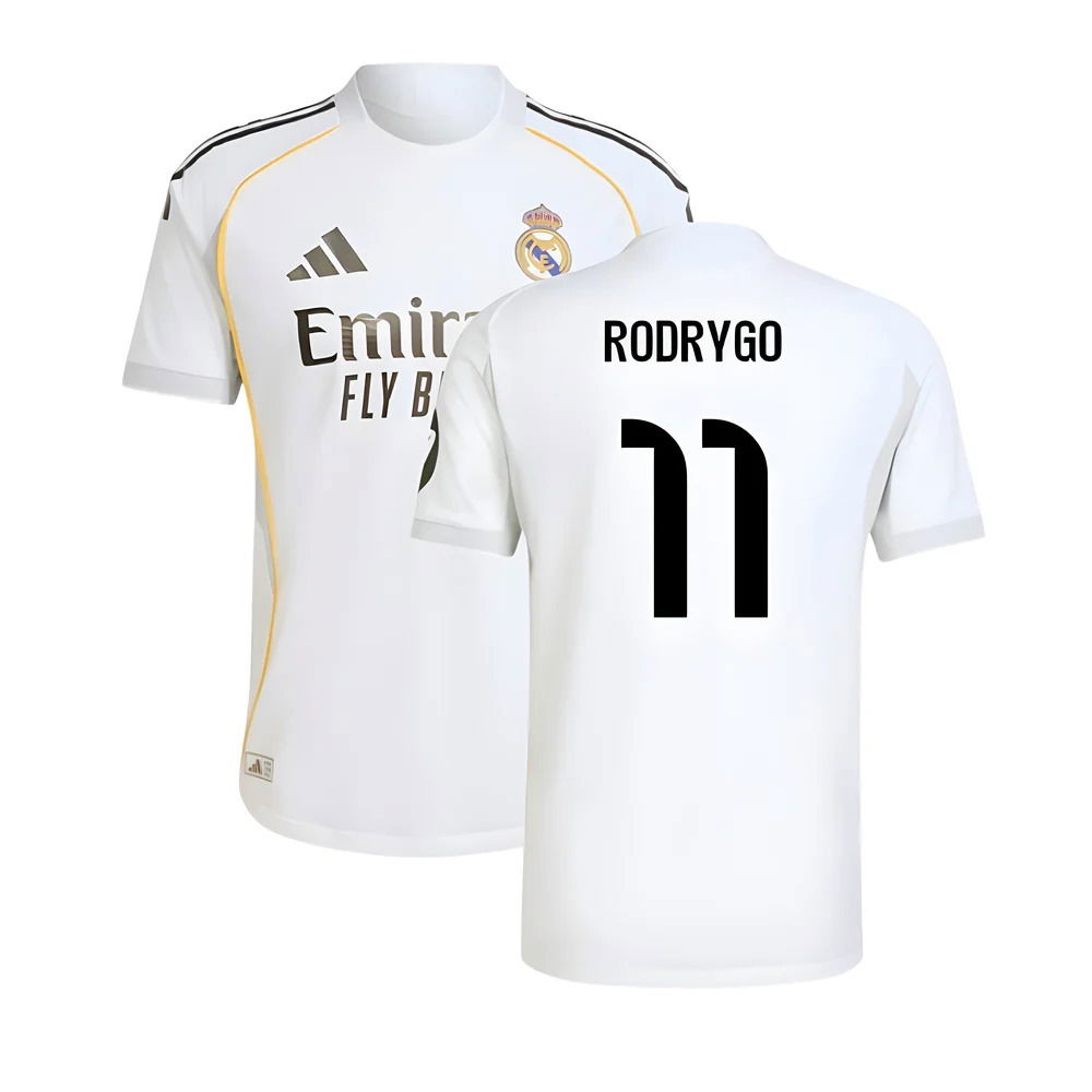 2025-2026 Real Madrid Authentic Home Shirt (Rodrygo 11)