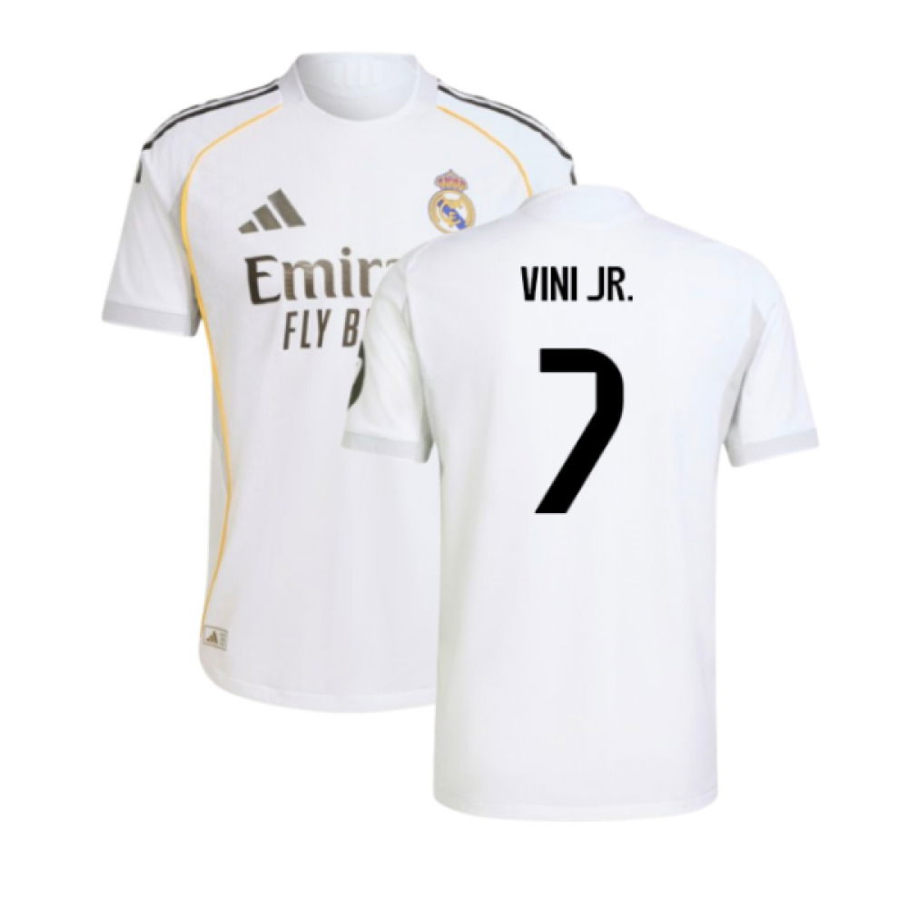 2025-2026 Real Madrid Authentic Home Shirt (Vini Jr. 7)