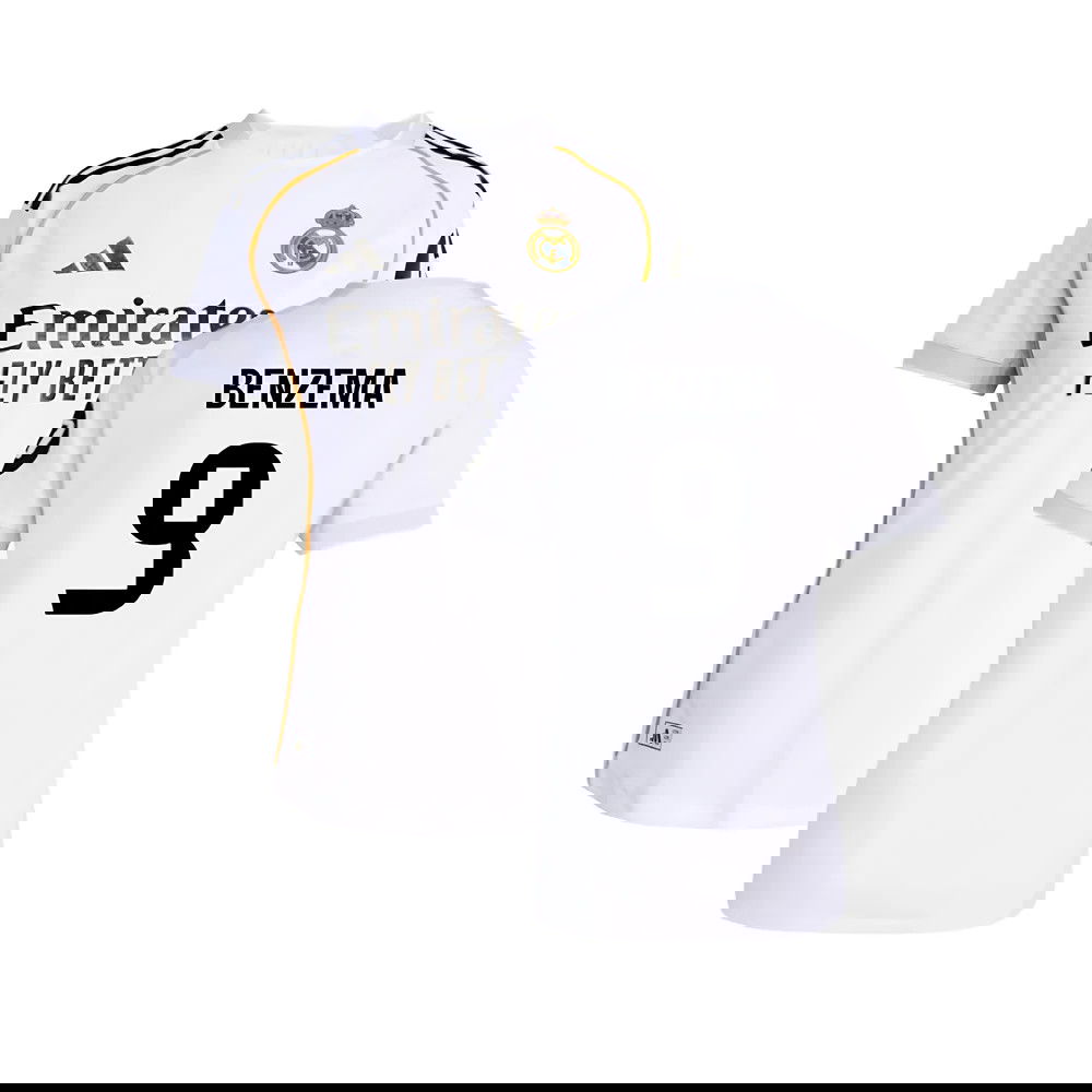 2025-2026 Real Madrid Authentic Home Shirt (Womens) (Benzema 9)