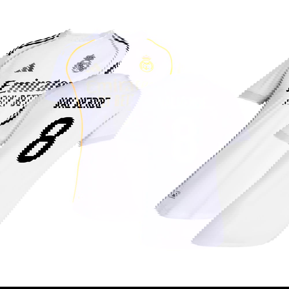 2025-2026 Real Madrid Authentic Home Shirt (Womens) (Valverde 8)