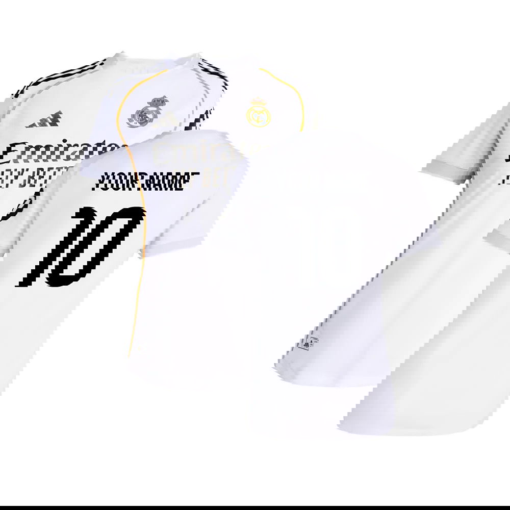 2025-2026 Real Madrid Authentic Home Shirt (Womens) (Your Name)