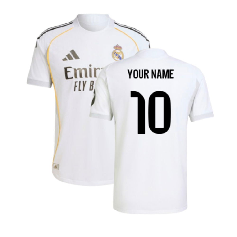 2025-2026 Real Madrid Authentic Home Shirt (Your Name)