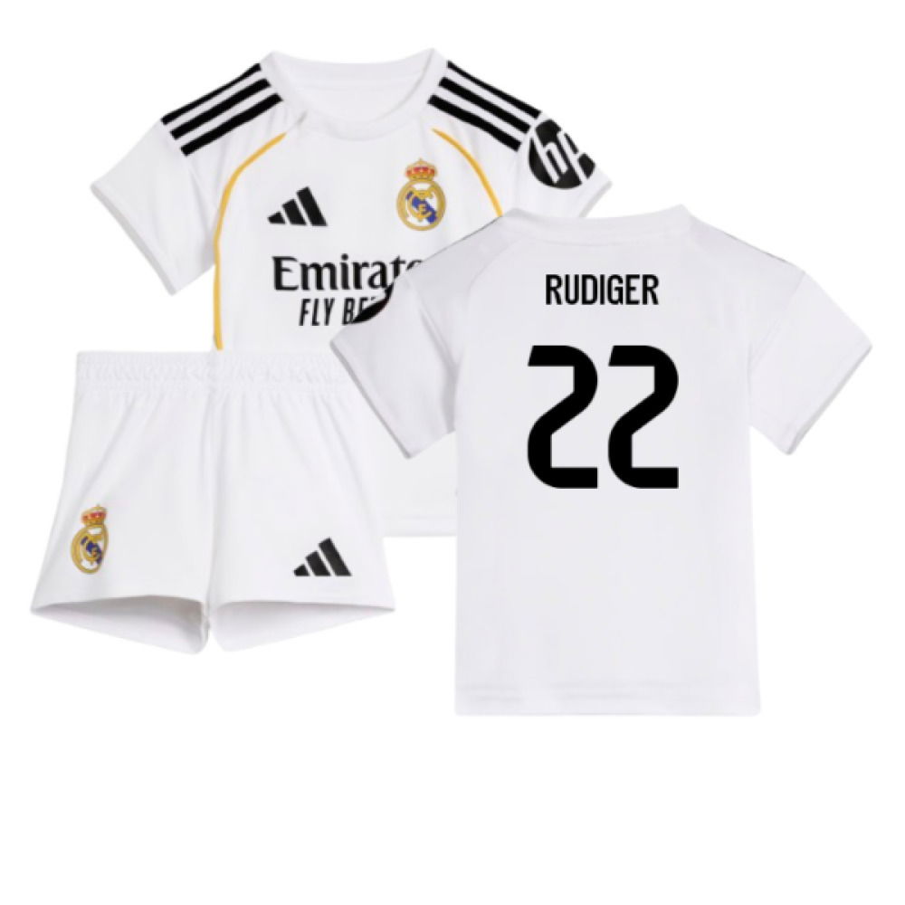 2025-2026 Real Madrid Home Baby Kit (Rudiger 22)