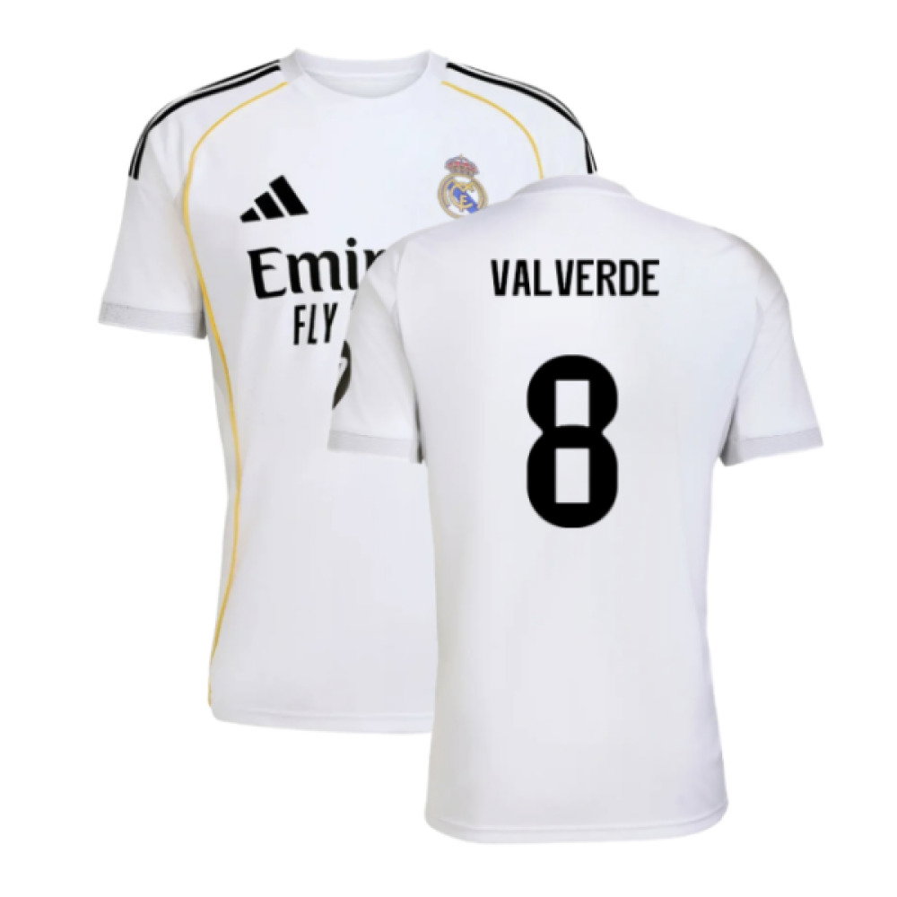 2025-2026 Real Madrid Home Shirt (Valverde 8)