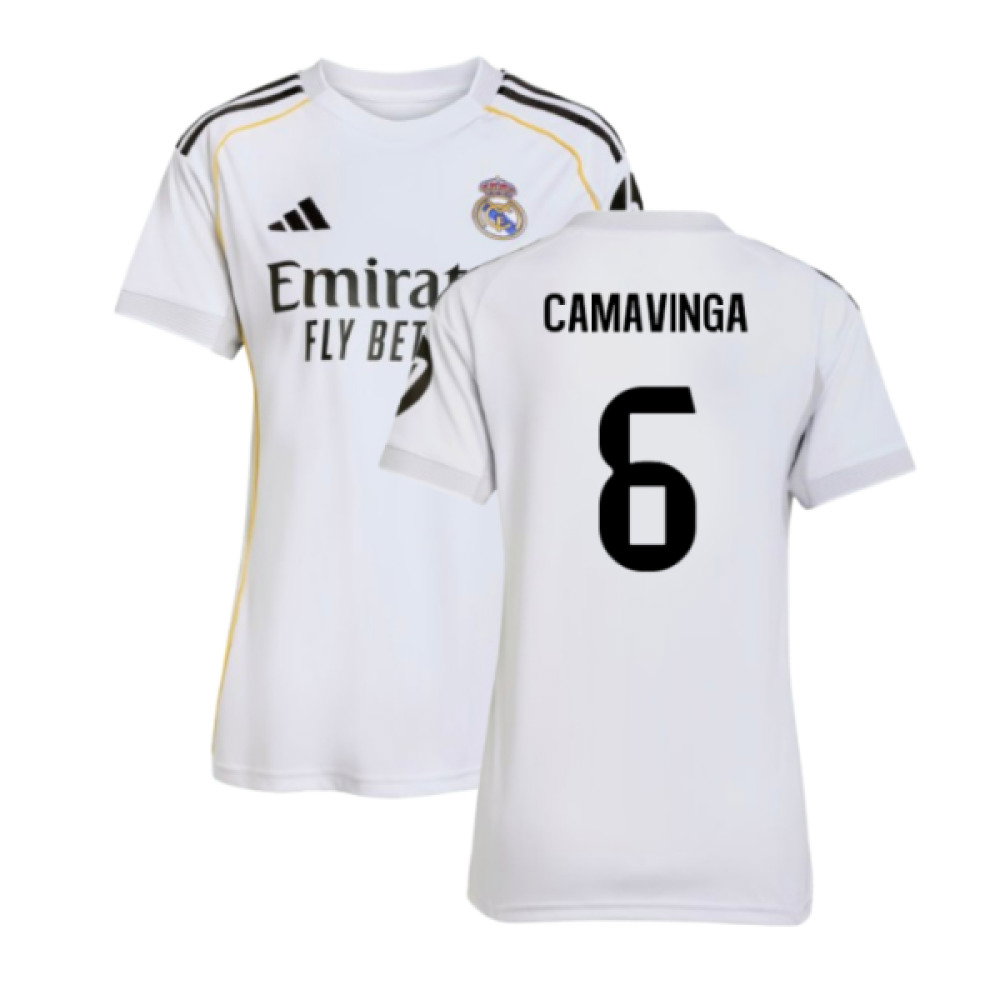 2025-2026 Real Madrid Home Shirt (Womens) (Camavinga 6)