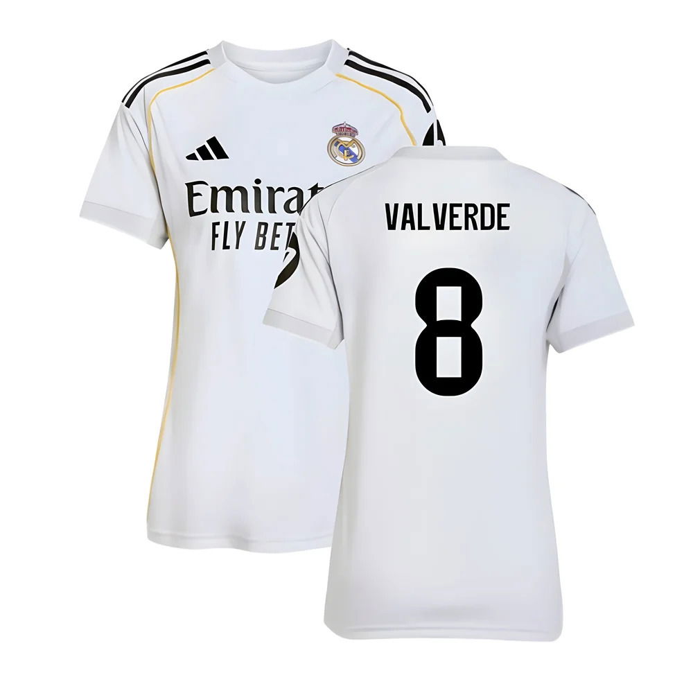 2025-2026 Real Madrid Home Shirt (Womens) (Valverde 8)