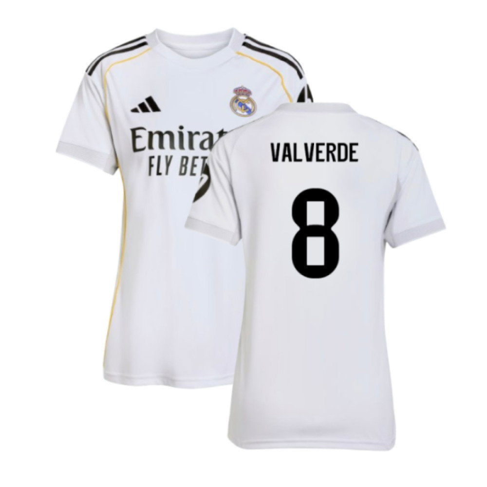 2025-2026 Real Madrid Home Shirt (Womens) (Valverde 8)
