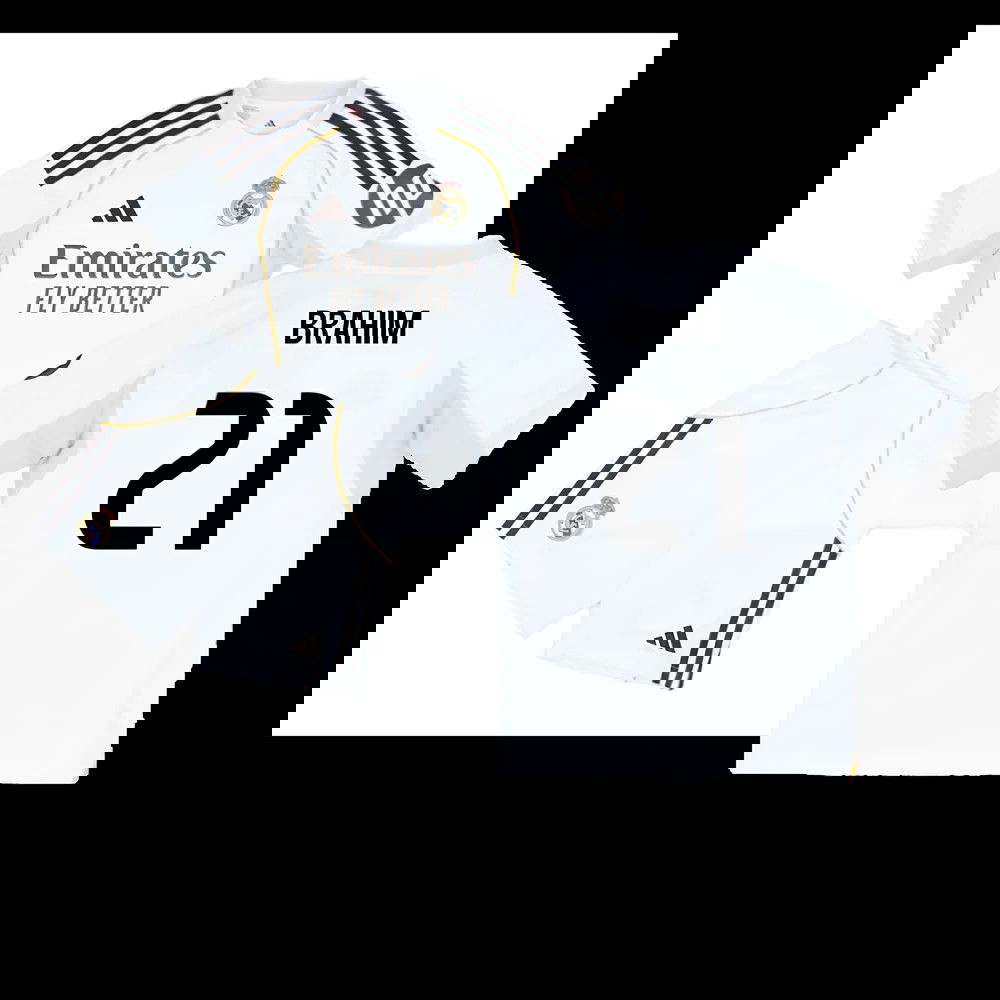 2025-2026 Real Madrid Home Youth Kit (Brahim 21)