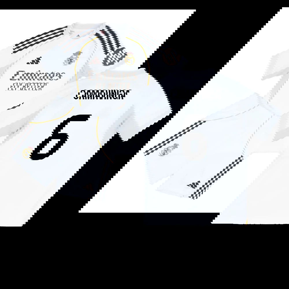 2025-2026 Real Madrid Home Youth Kit (Camavinga 6)