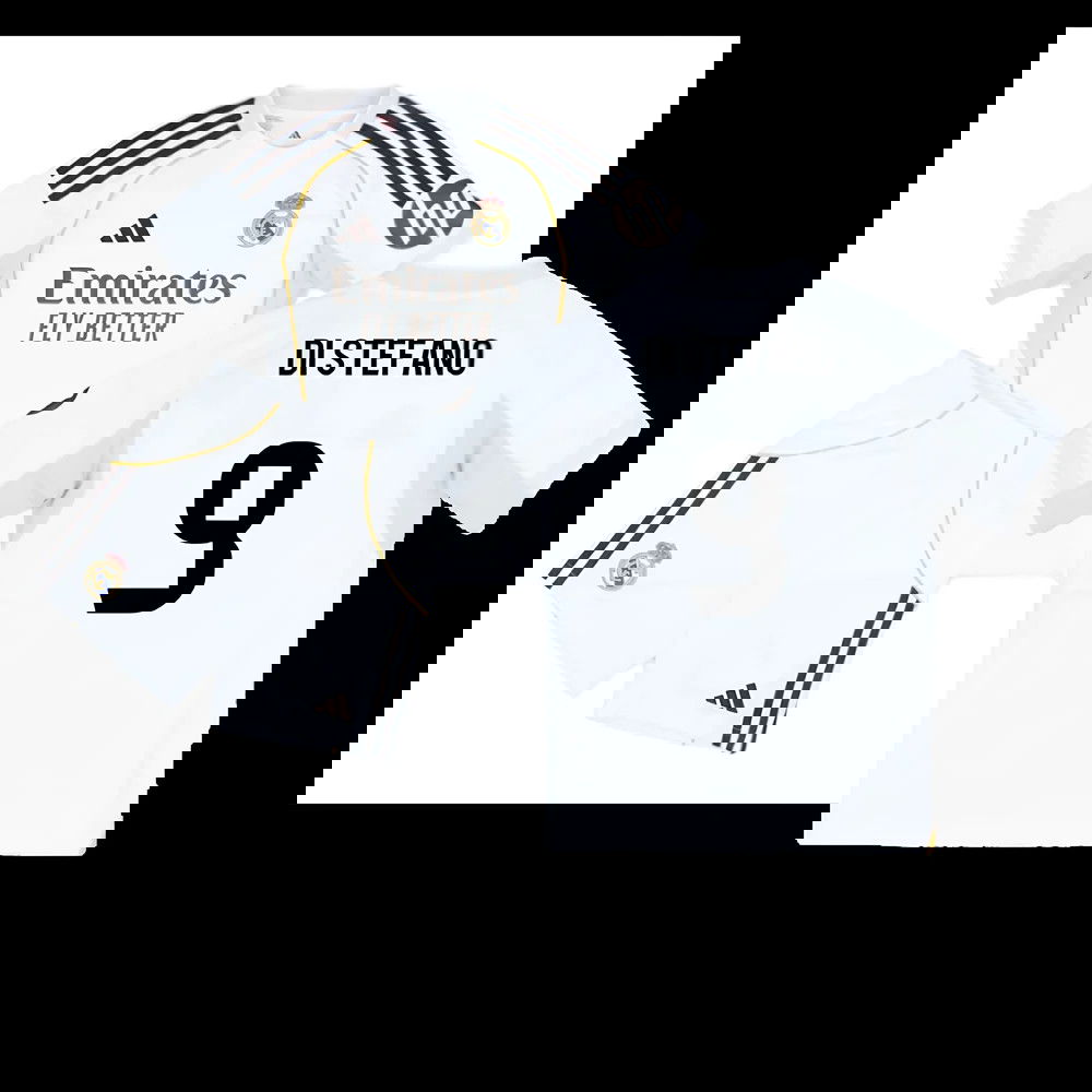 2025-2026 Real Madrid Home Youth Kit (Di Stefano 9)