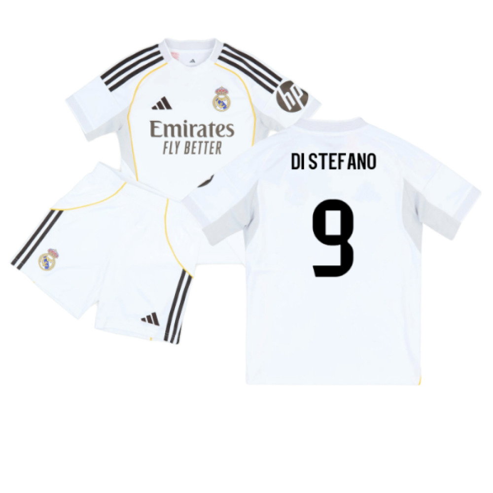 2025-2026 Real Madrid Home Youth Kit (Di Stefano 9)