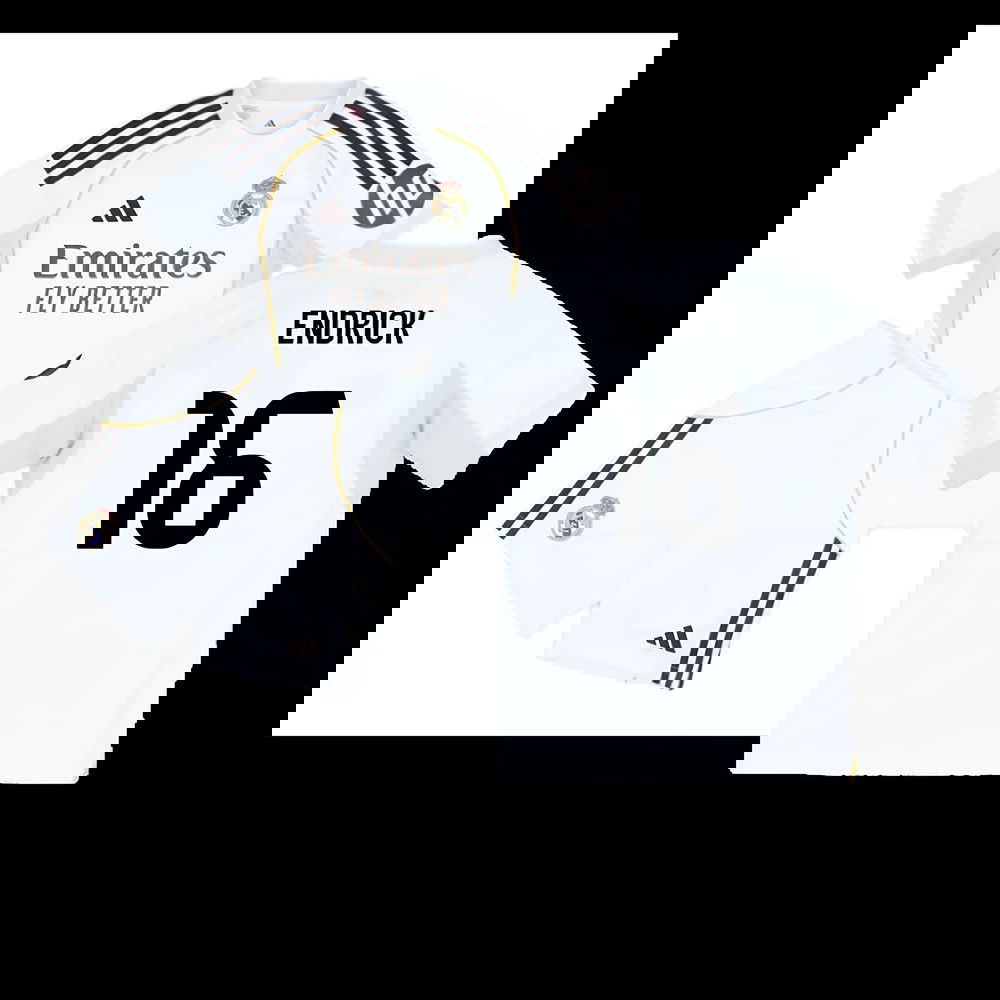 2025-2026 Real Madrid Home Youth Kit (Endrick 16)