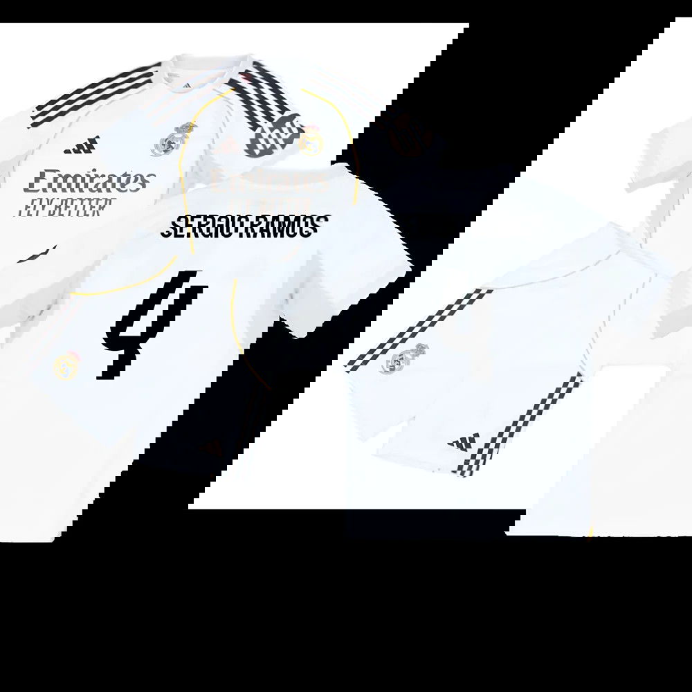 2025-2026 Real Madrid Home Youth Kit (Sergio Ramos 4)