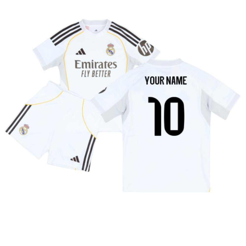 2025-2026 Real Madrid Home Youth Kit (Your Name)