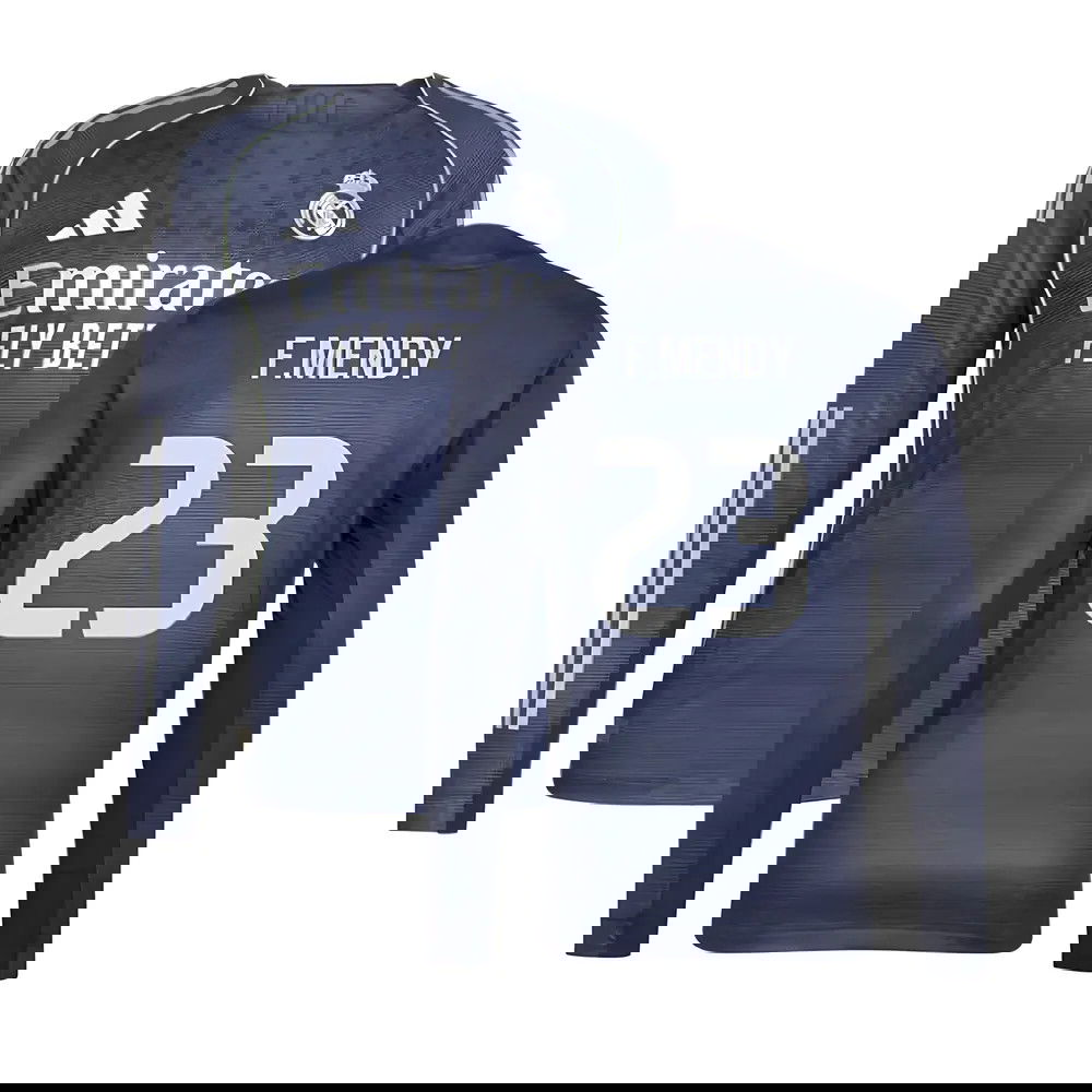 2025-2026 Real Madrid Long Sleeve Away Shirt (F.Mendy 23)