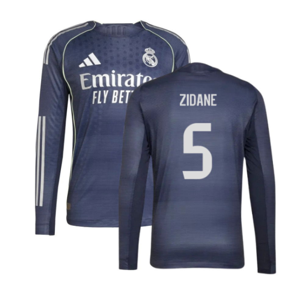 2025-2026 Real Madrid Long Sleeve Away Shirt (Zidane 5)