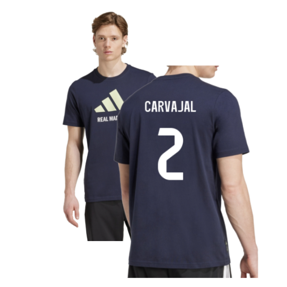 2025-2026 Real Madrid Seasonal Graphic Tee (Legend Ink) (Carvajal 2)