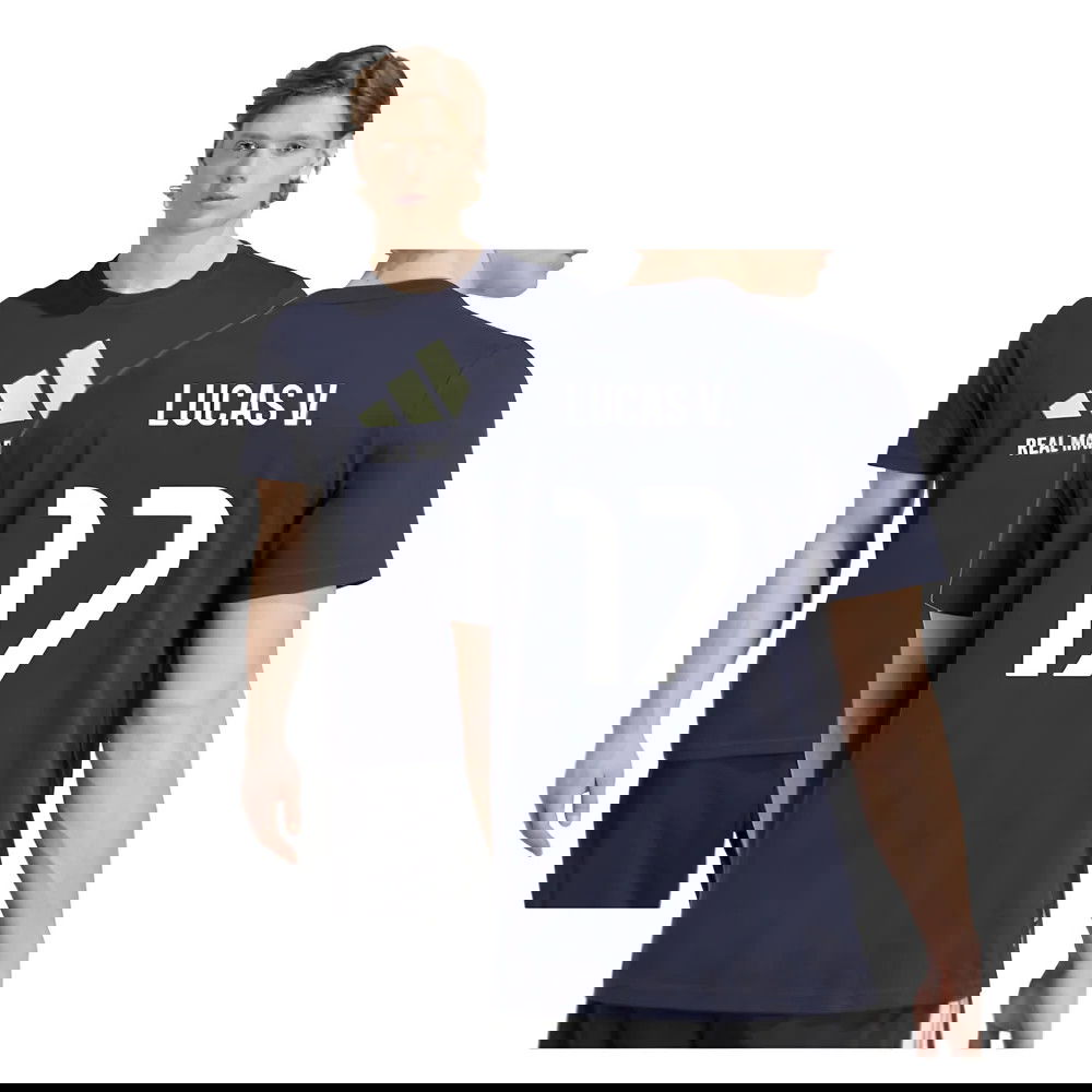 2025-2026 Real Madrid Seasonal Graphic Tee (Legend Ink) (Lucas V. 17)