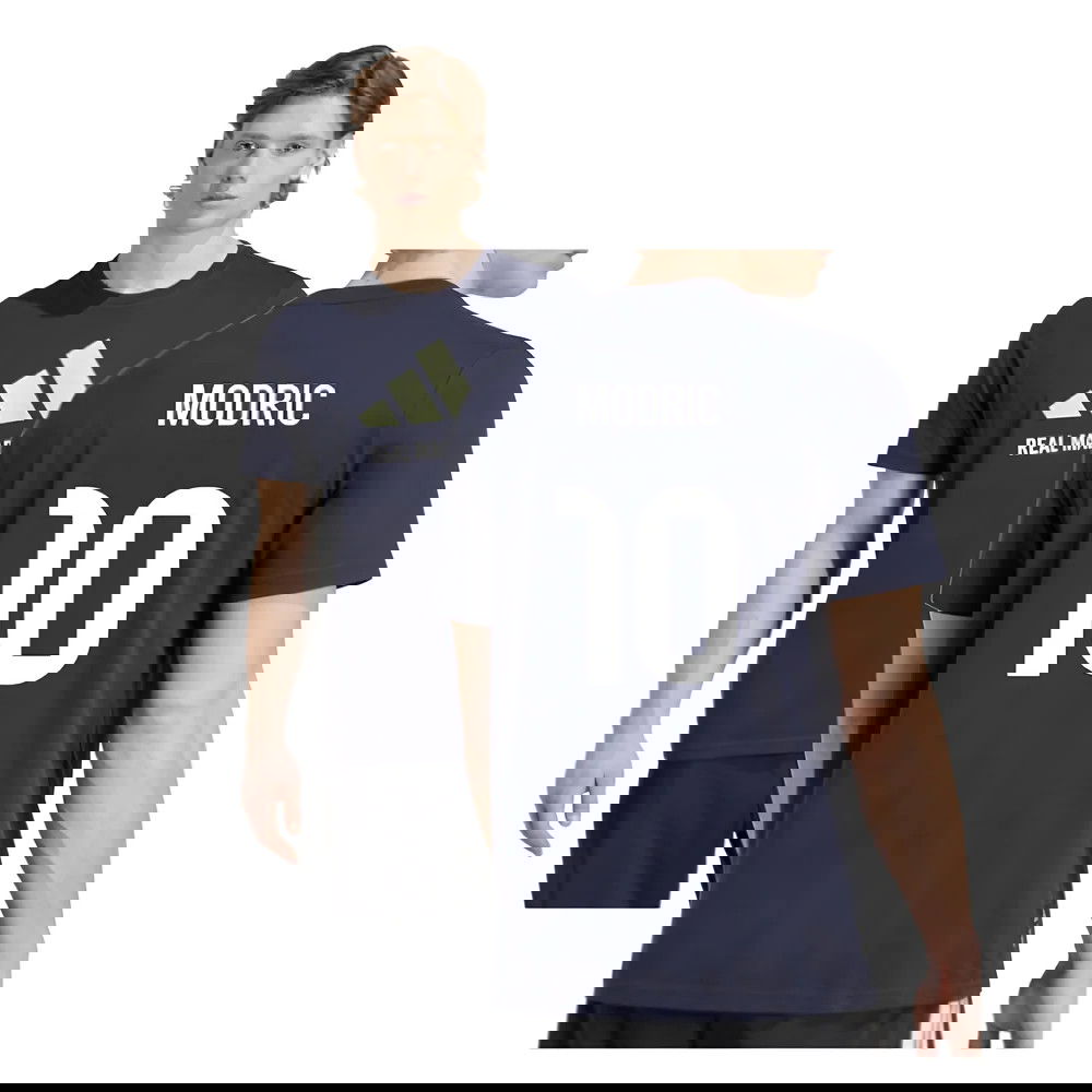 2025-2026 Real Madrid Seasonal Graphic Tee (Legend Ink) (Modric 10)
