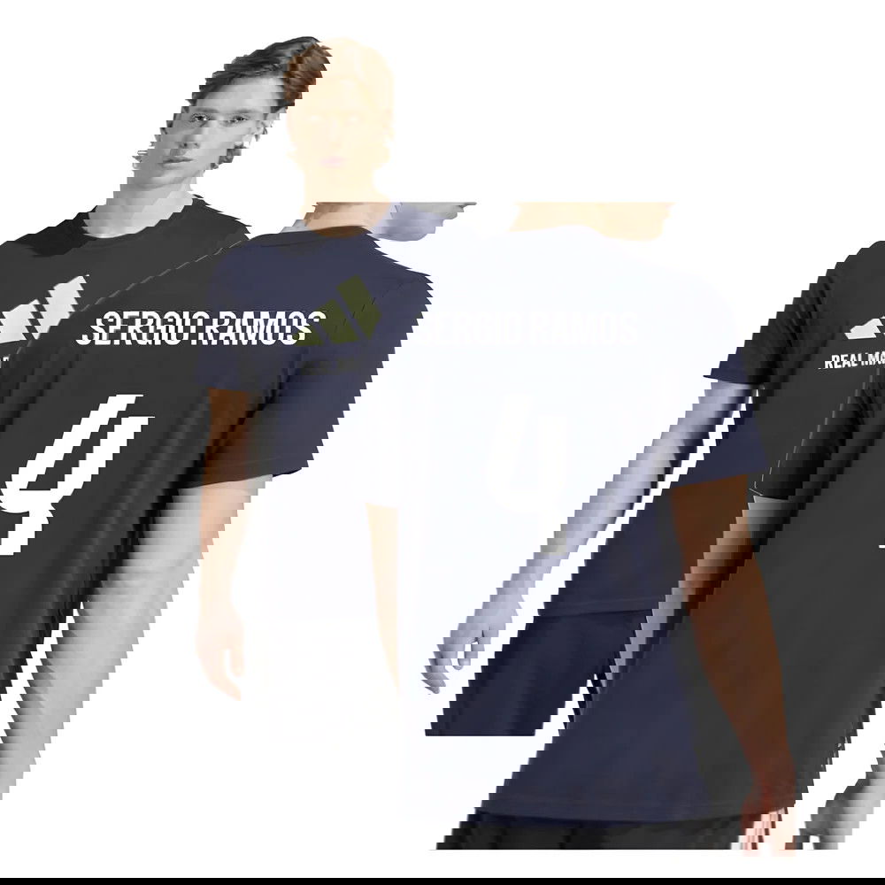 2025-2026 Real Madrid Seasonal Graphic Tee (Legend Ink) (Sergio Ramos 4)