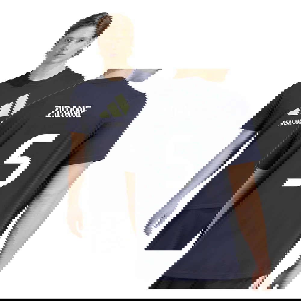 2025-2026 Real Madrid Seasonal Graphic Tee (Legend Ink) (Zidane 5)