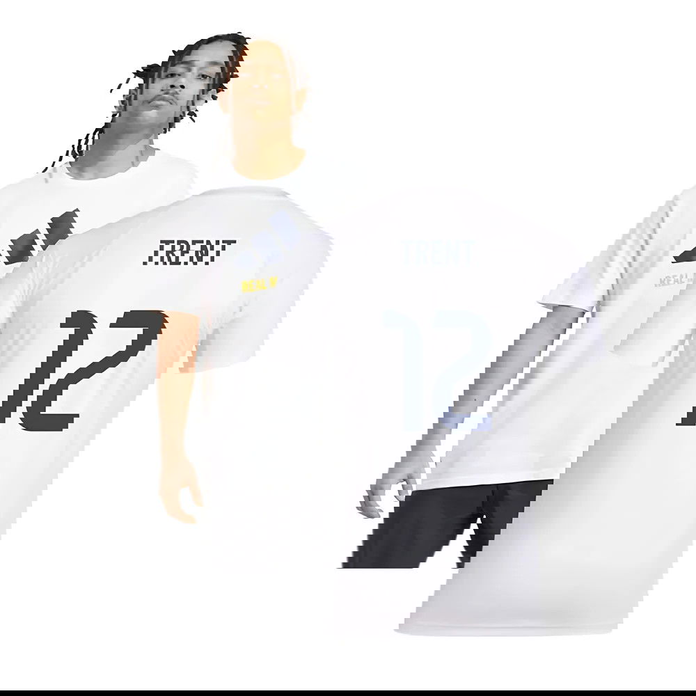 2025-2026 Real Madrid Seasonal Graphic Tee (White) (Trent 12)