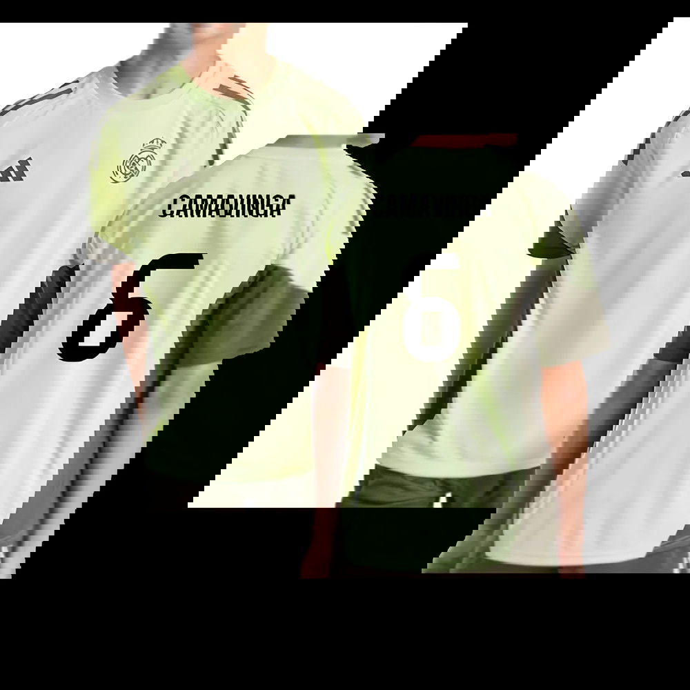 2025-2026 Real Madrid Training Jersey (Almost Lime) - Kids (Camavinga 6)