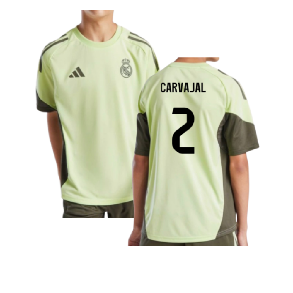 2025-2026 Real Madrid Training Jersey (Almost Lime) - Kids (Carvajal 2)