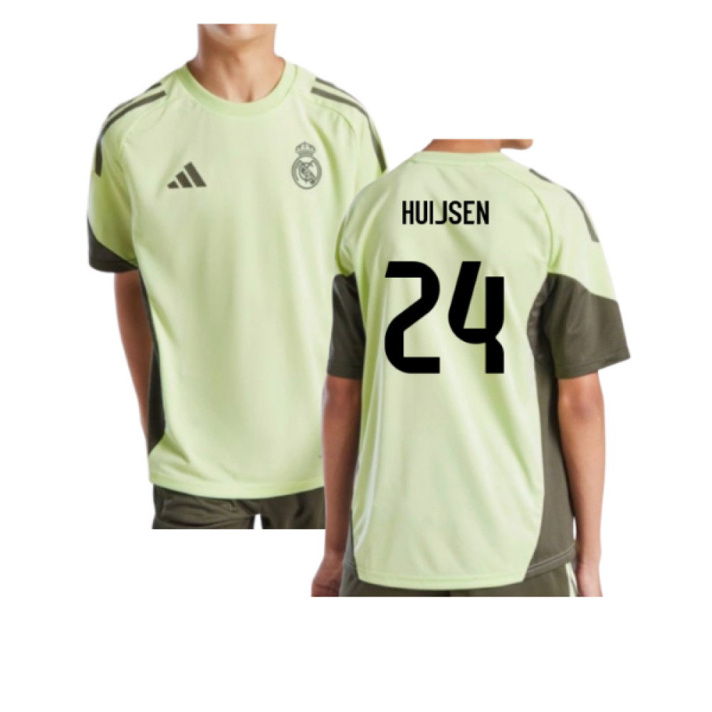 2025-2026 Real Madrid Training Jersey (Almost Lime) - Kids (Huijsen 24)