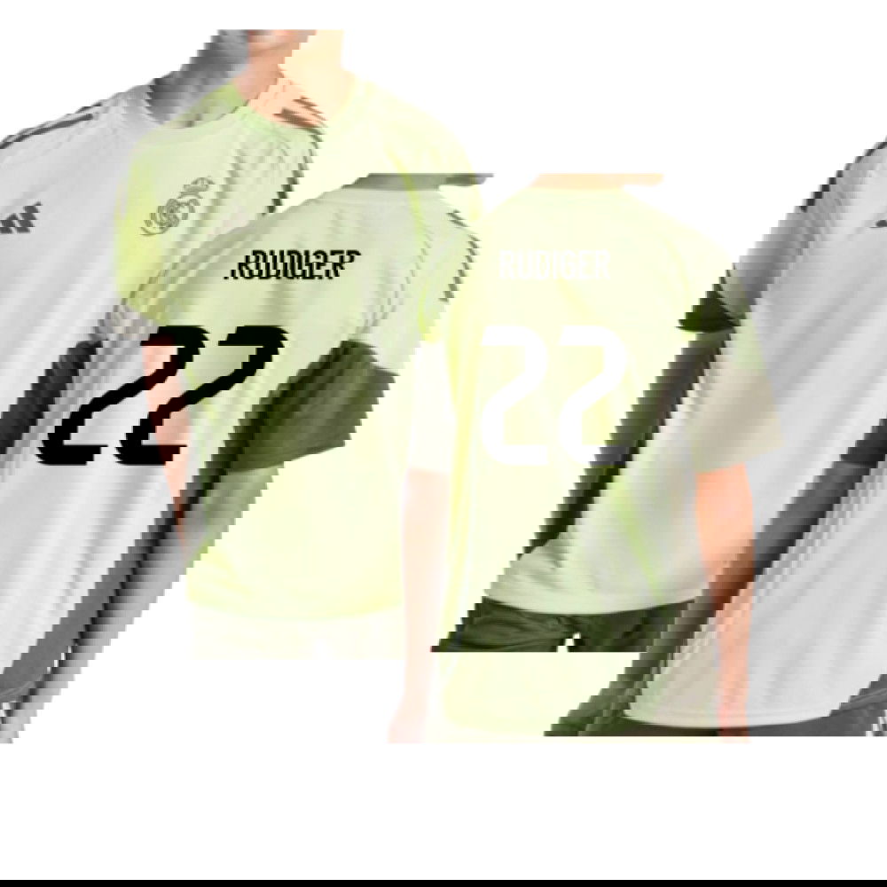 2025-2026 Real Madrid Training Jersey (Almost Lime) - Kids (Rudiger 22)