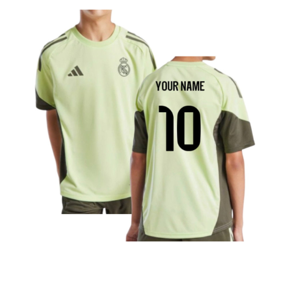2025-2026 Real Madrid Training Jersey (Almost Lime) - Kids (Your Name)
