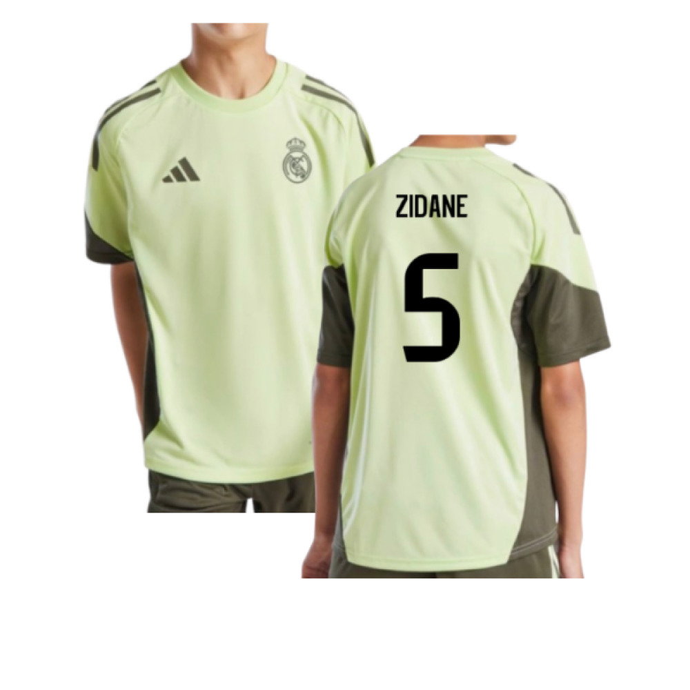2025-2026 Real Madrid Training Jersey (Almost Lime) - Kids (Zidane 5)