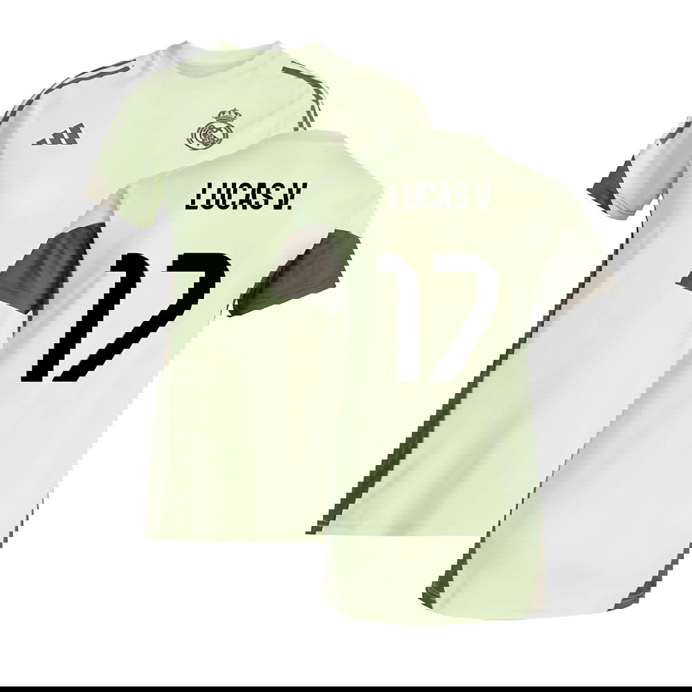 2025-2026 Real Madrid Training Jersey (Almost Lime) - Womens (Lucas V. 17)