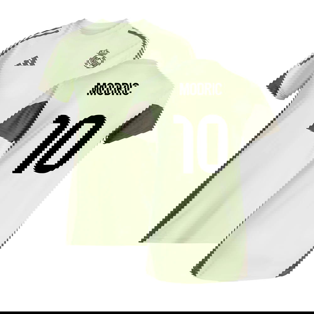 2025-2026 Real Madrid Training Jersey (Almost Lime) - Womens (Modric 10)