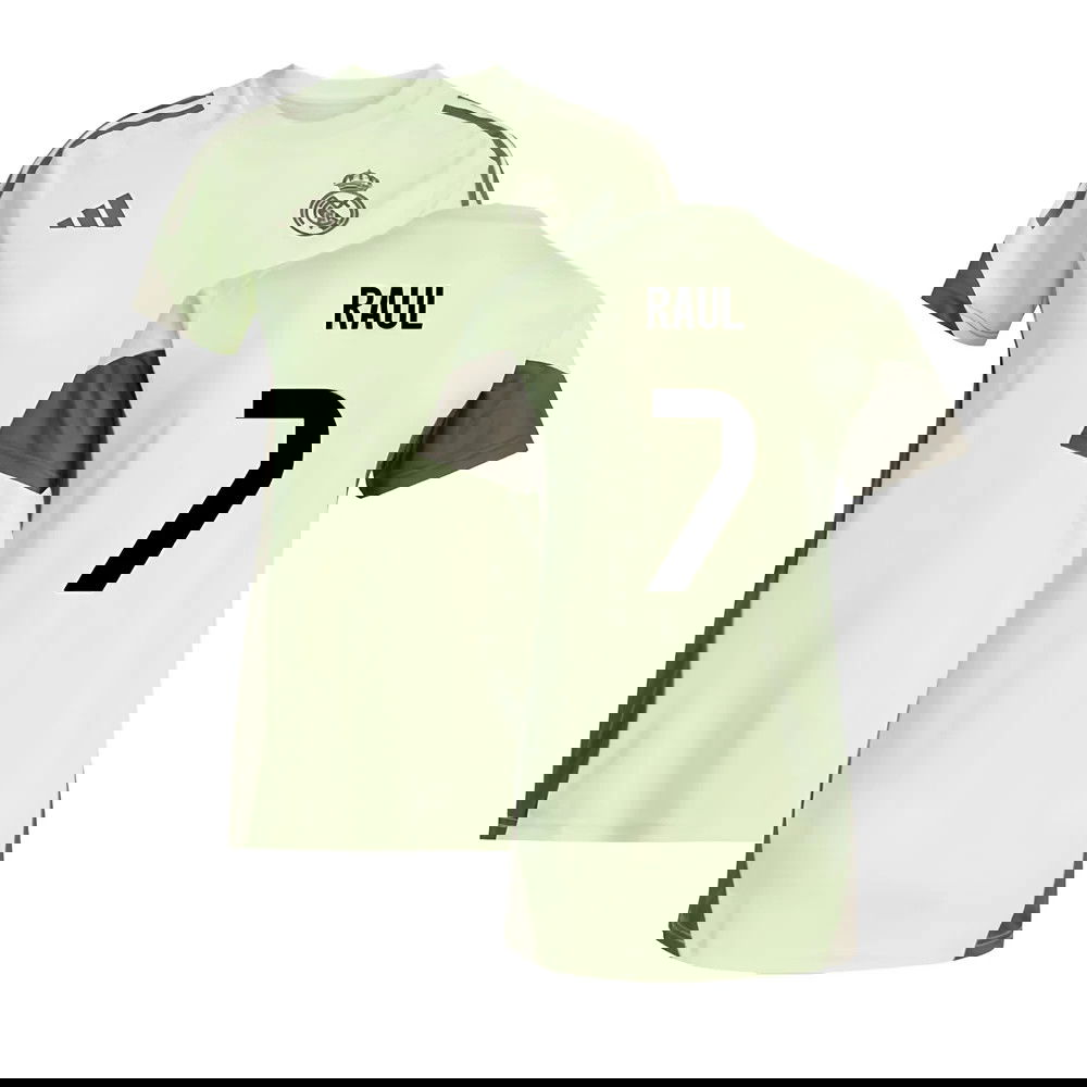 2025-2026 Real Madrid Training Jersey (Almost Lime) - Womens (Raul 7)