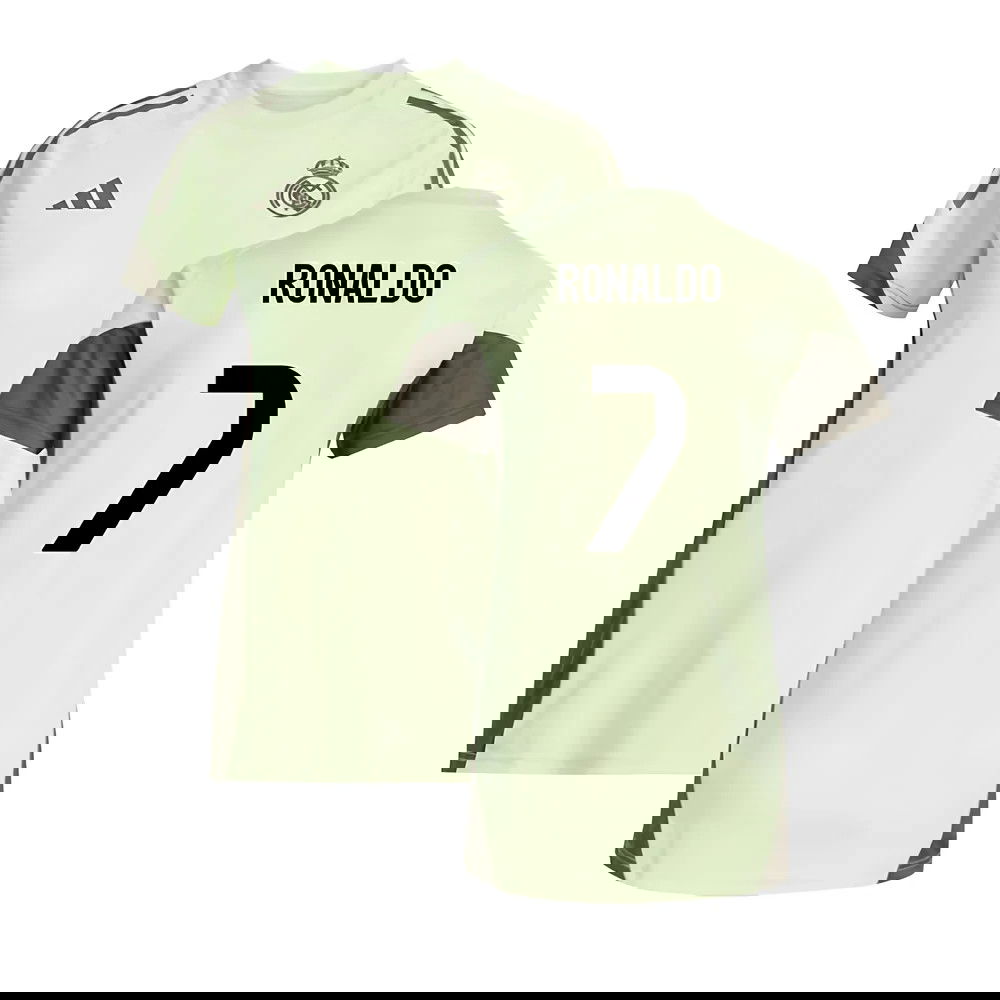 2025-2026 Real Madrid Training Jersey (Almost Lime) - Womens (Ronaldo 7)