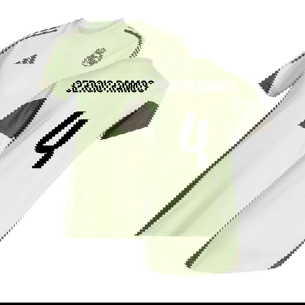 2025-2026 Real Madrid Training Jersey (Almost Lime) - Womens (Sergio Ramos 4)